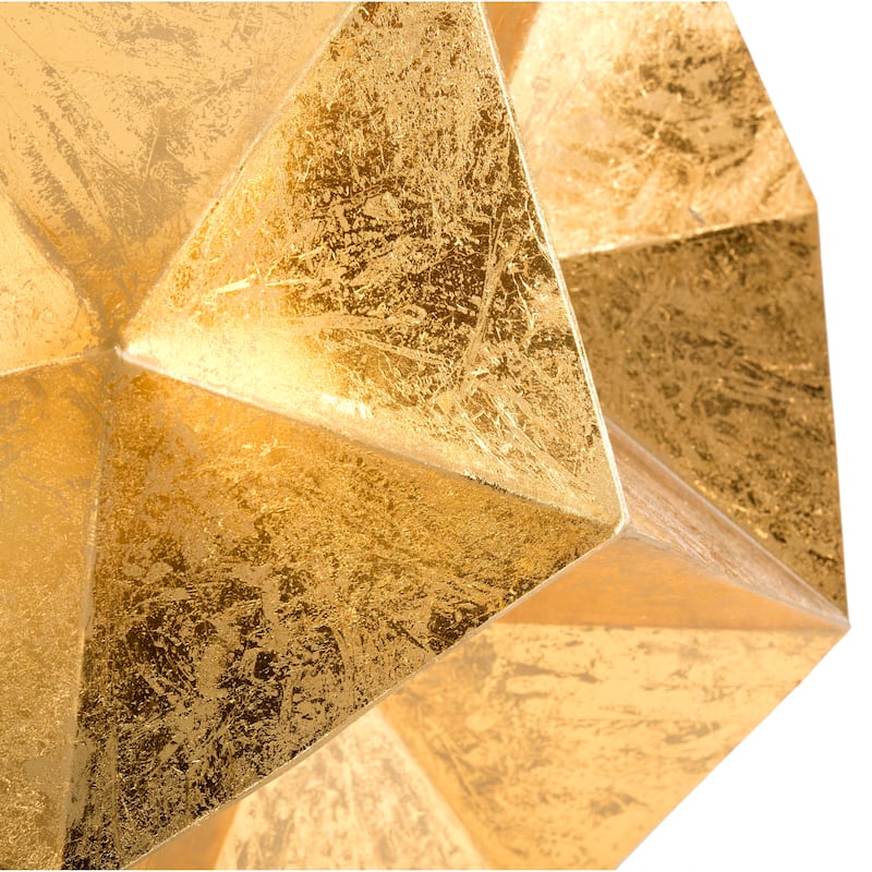 SAFAVIEH Ginger Modern Gold Geo Side Table - 23" x 23" x 20.3" - 23Wx23Dx20H