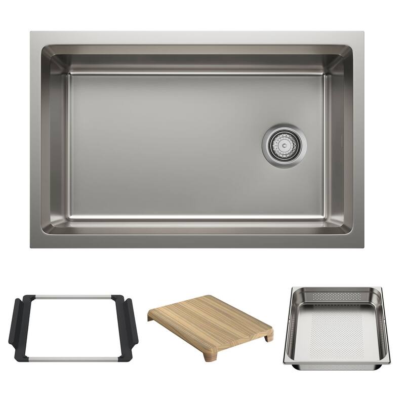 Blanco 443299 Inteos 30" Undermount Single Basin Stainless Steel - Stainless Steel - Stainless Steel