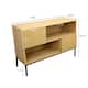 Sideboard Buffet Cabinet, Modern Accent Cabinet with Wavy Grain Door, Console Table with Storage