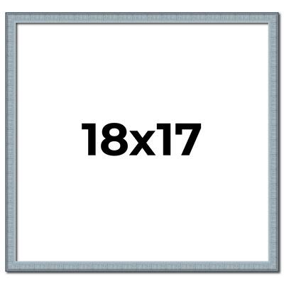 18x17 Frame Rustic Sky Blue Solid Wood Picture Frame | 0.75 Inch