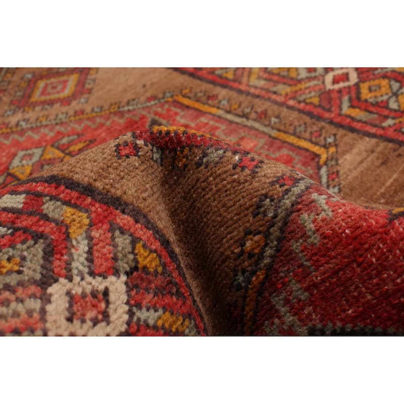 ECARPETGALLERY Hand-knotted Konya Anatolian Brown, Red Wool Rug - 3'4 x 10'7