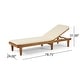 preview thumbnail 12 of 17, Nadine Outdoor Acacia Wood Chaise Lounge and Cushion Set by Christopher Knight Home