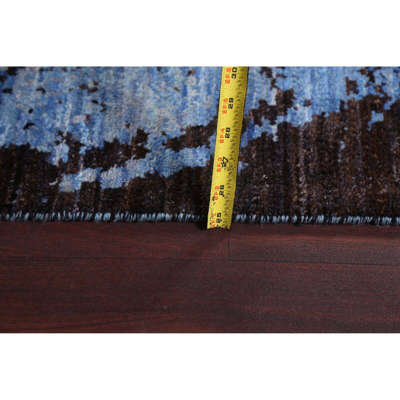 Vegetable Dye Abstract Oriental Living Room Area Rug Wool Hand-knotted - 8'11" x 11'10"