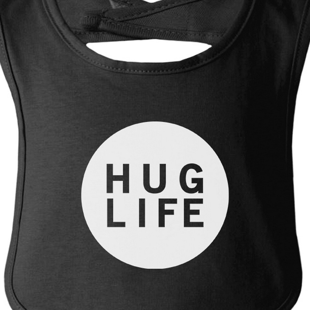 Shop Hug Life Black Baby Bib Infant Bibs Gifts Ideas For Baby