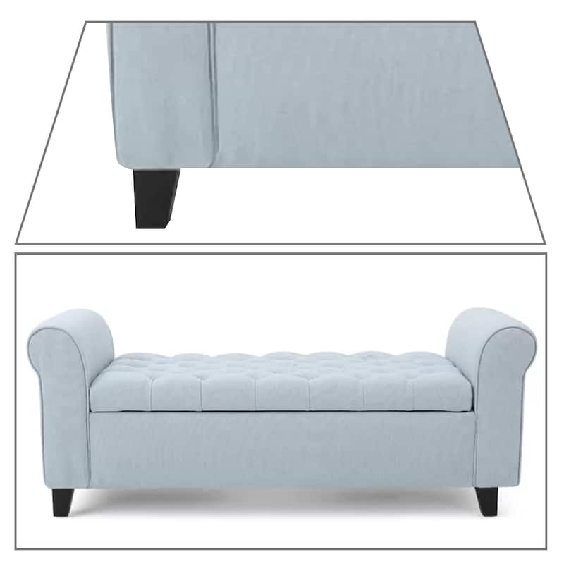 Modern Stylish Upholstered Storage Bench with Flip Top