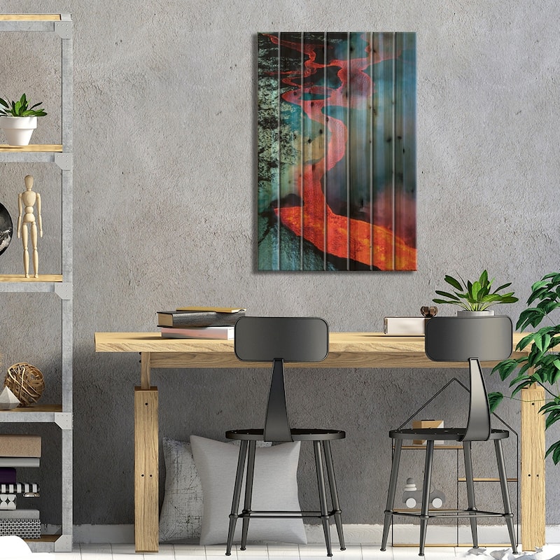 2014 eruption of Bardarbunga, Iceland Print On Wood by Art Wolfe - Multi-Color