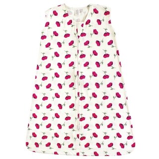 Touched by Nature Baby Girl Organic Cotton Sleeveless Wearable Sleeping Bag, Sack, Blanket, Petals