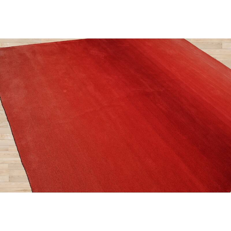 Multi Color Coral Ombre Designer Wool Rug for Modern Interiors