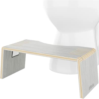 Squatty Potty Oslo Eucalyptus Folding Toilet Stool, Compact Stylish and Space-Saving Design for Better Bathroom Posture