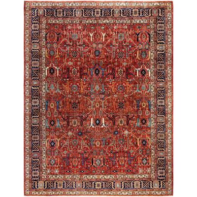 Serapi One-of-a-Kind Hand-Knotted Area Rug - Red - 9' 3" x 12' 0"