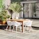 Option White Armchair - Aluminum Legs