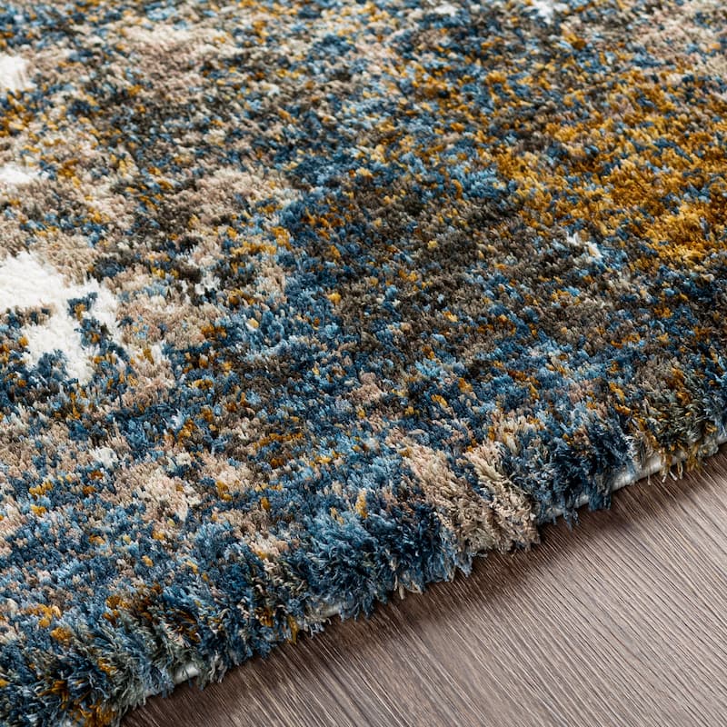 Livabliss Bohemian & Eclectic Celestial Shag Abstract Area Rug