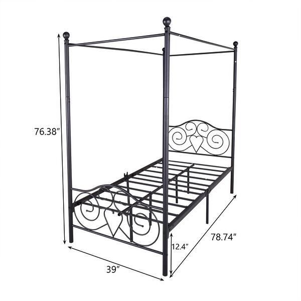 Vintage Metal Canopy Bed Frame Bed Bath & Beyond 36068951