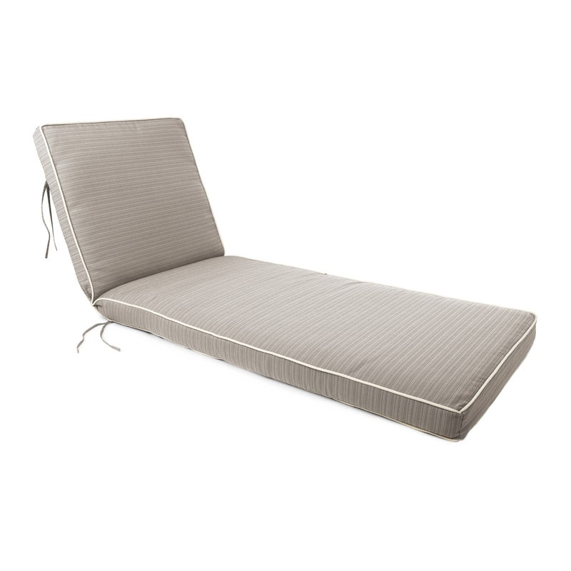 Sherry Kline Island Breeze Corded Indoor/Outdoor Pillows & Chaise Lounge - Chaise Lounge 24"x72" - Mushroom