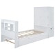 preview thumbnail 7 of 32, Twin Size Platform Bed with Storage Headboard and Footboard, Pull Out Shelves and Twin Size Trundle, Gray
