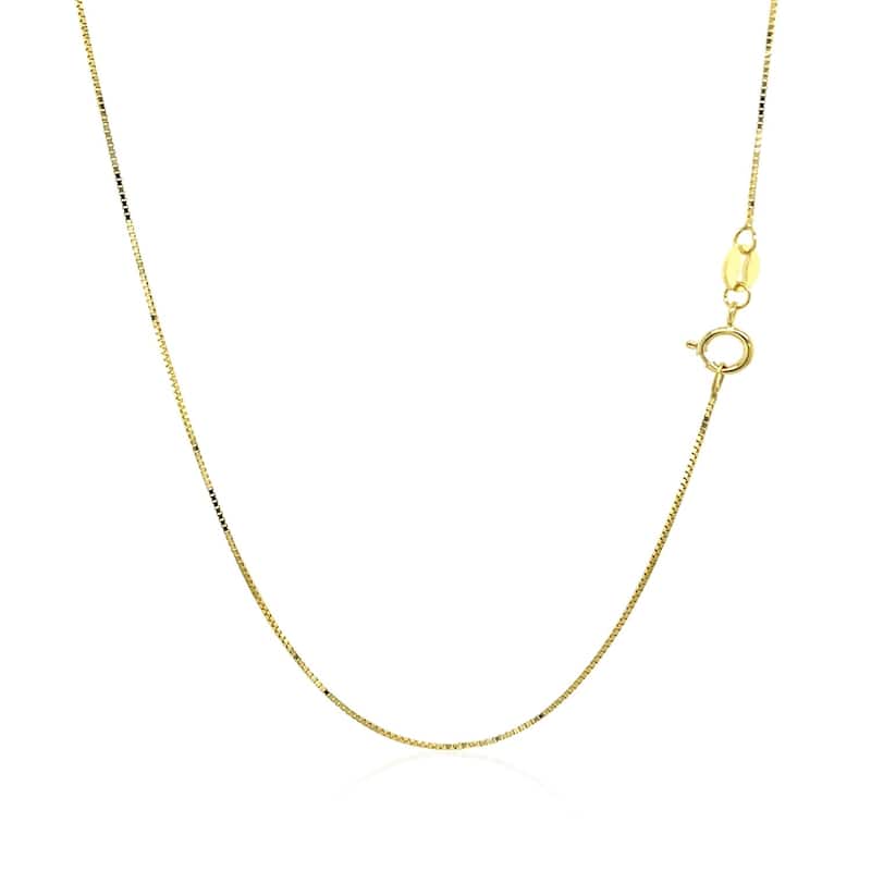MayaMila 10k Yellow Gold Classic Box Chain 0.6mm