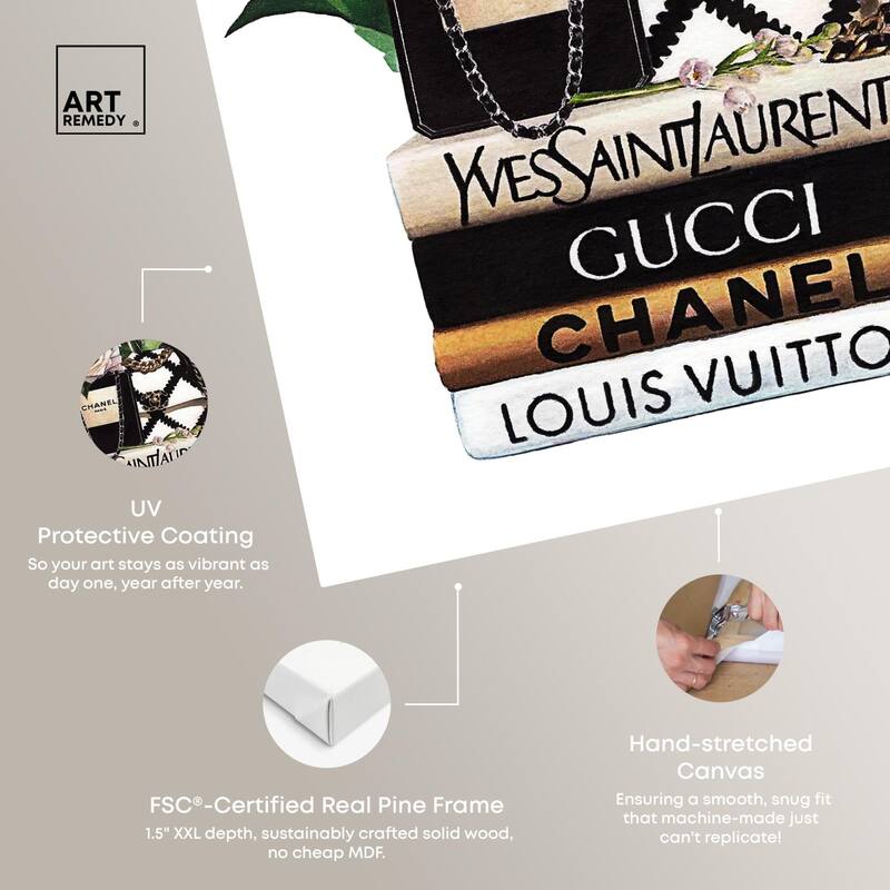 Luxury Stack Details Canvas by Art Remedy, Gallery Wrapped