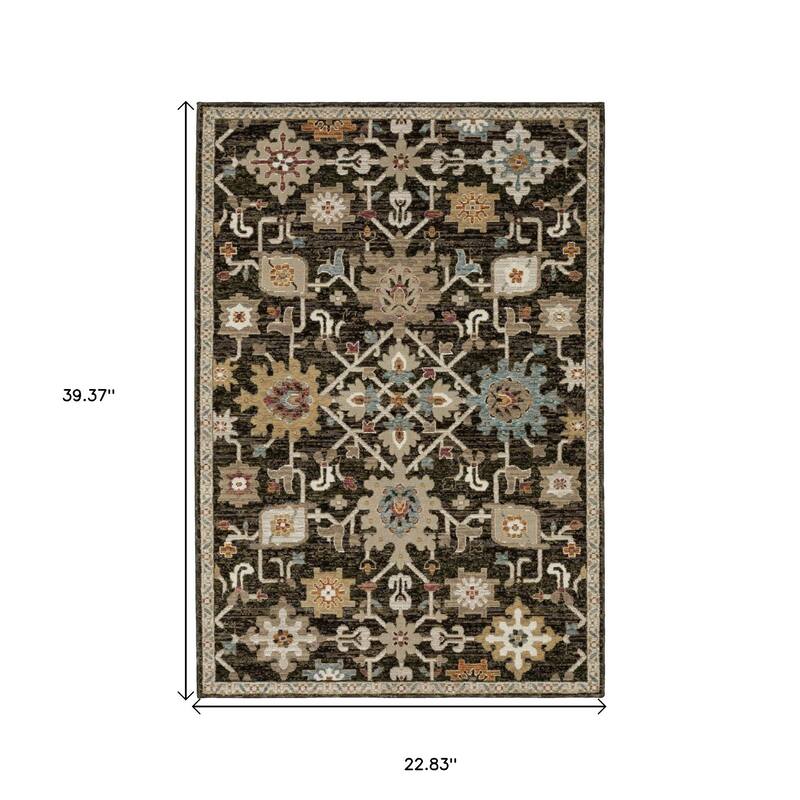 HomeRootsOriental Traditional Rectangle Area Rug