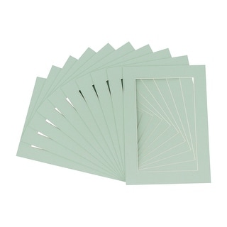 Honeydew Green Acid-Free Precut Matboard For 10x13 Photos – Fits 12x16 Frames, Made In USA