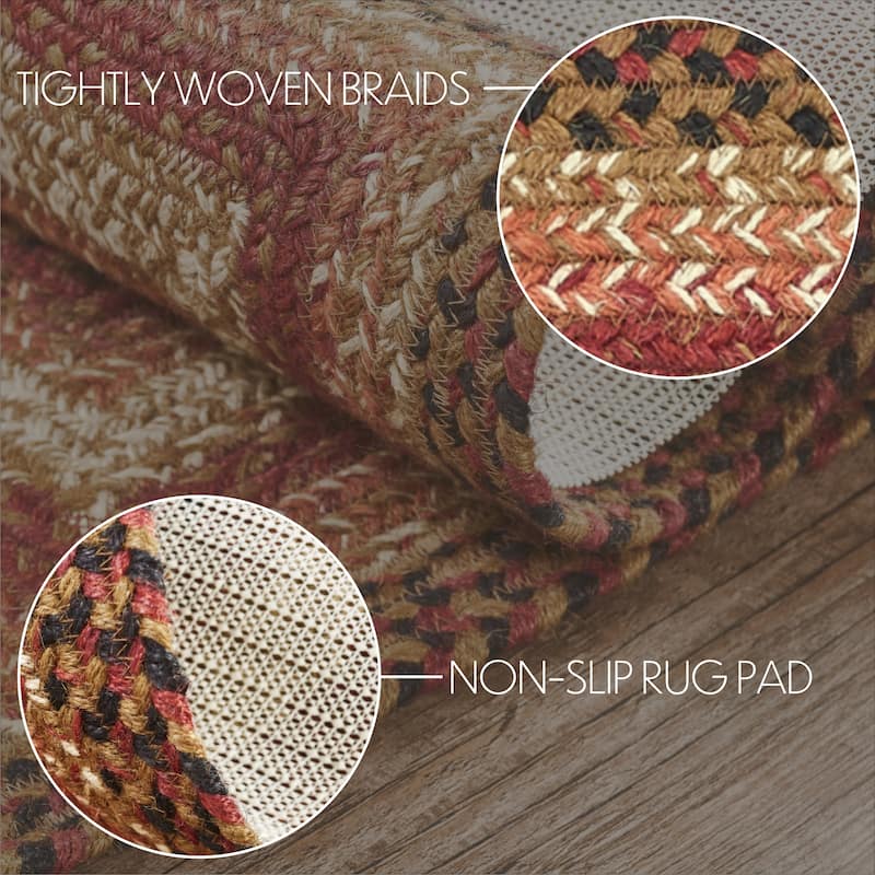 Ginger Spice Jute Rug Rect w/ Pad 60x96 - 5' x 8' Rectangle