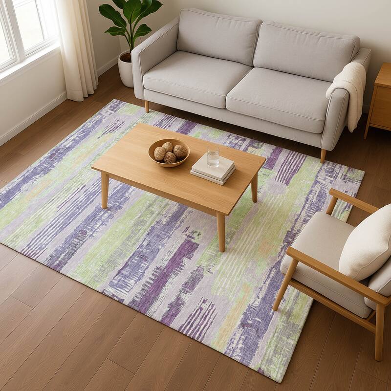 Premium Washable Super Soft Abstract Stripes Mayfield Rug