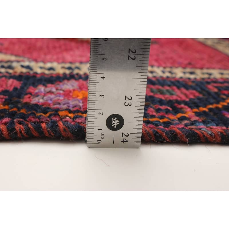 ECARPETGALLERY Hand-knotted Melis Vintage Dark Pink Wool Rug - 3'10 x 13'5