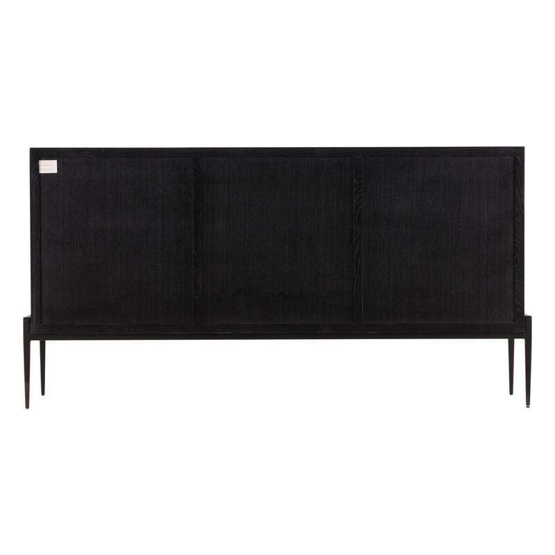 Furniture Classics Stevens Charcoal Oak Marble Top Storage Sideboard