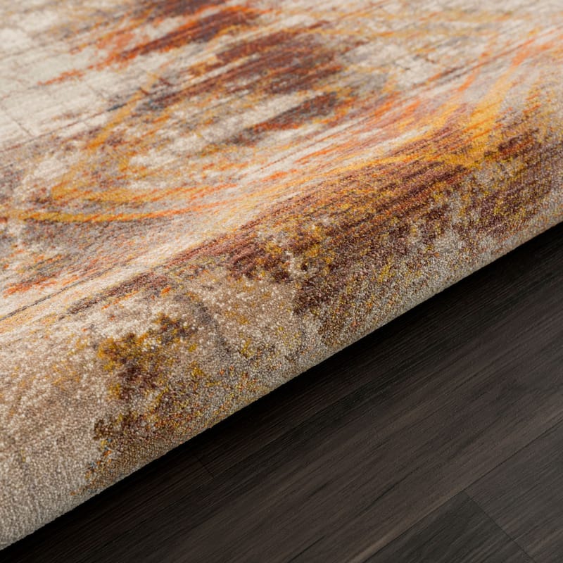 Tecu Distressed Abstract Area Rug By HomeRoots - 2' X 6'