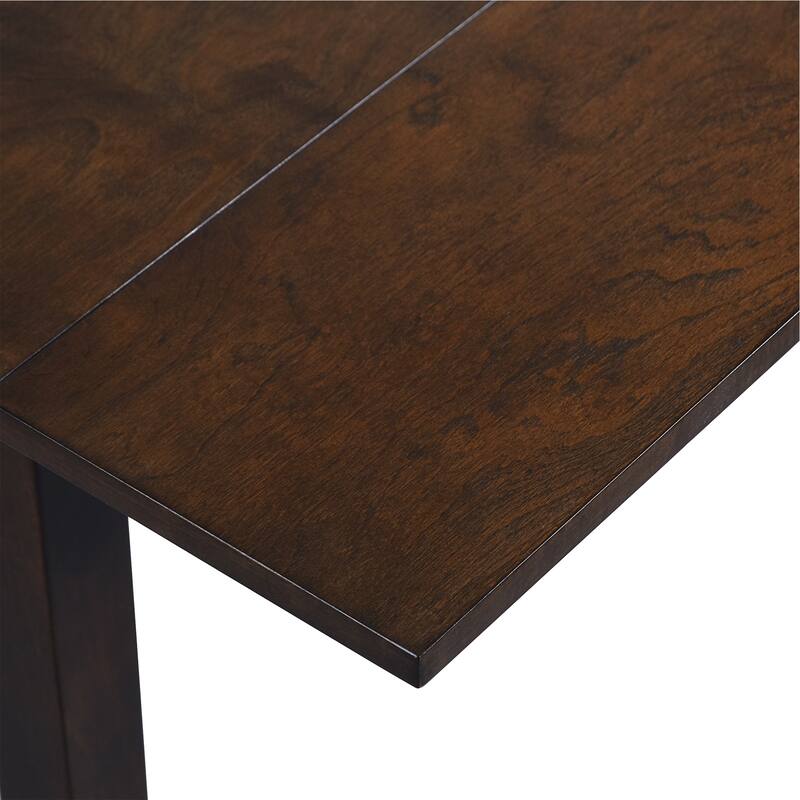 29"- 45" Extendable Dining Table for 4, Folding Kitchen Table with Rubberwood Legs, Space-Saving Dinner Table