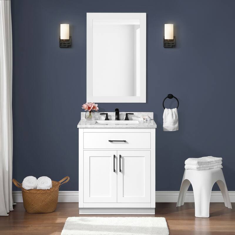 Athea Bathroom Vanity with White Engineered Marble Top