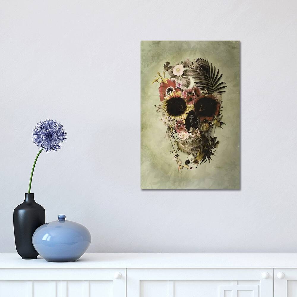 iCanvas "Garden Skull Light" by Ali Gulec Canvas Print