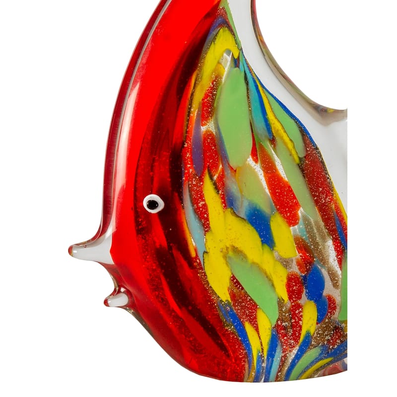 8.75IN Tall Astola Handcrafted Art Glass Fish Figurine