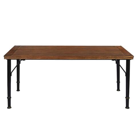 7" Dining Table In Wooden Top - Brown
