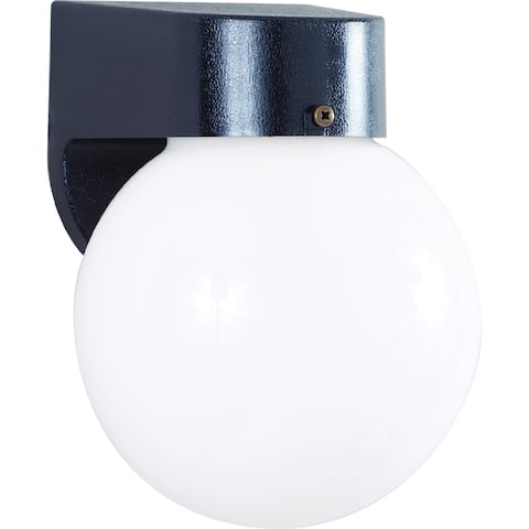 Volume Lighting 1-Light Black Outdoor Sphere
