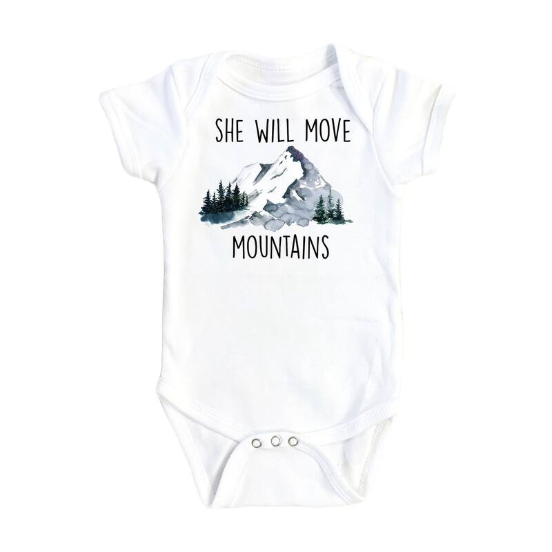Mountain Move - Baby Boy Girl Clothes Infant Bodysuit Funny Cute Newborn - Natural - 0-3M