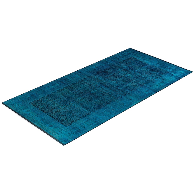 Contemporary Overdyed Wool Hand Knotted Area Rug - 6' 1" x 12' 2"