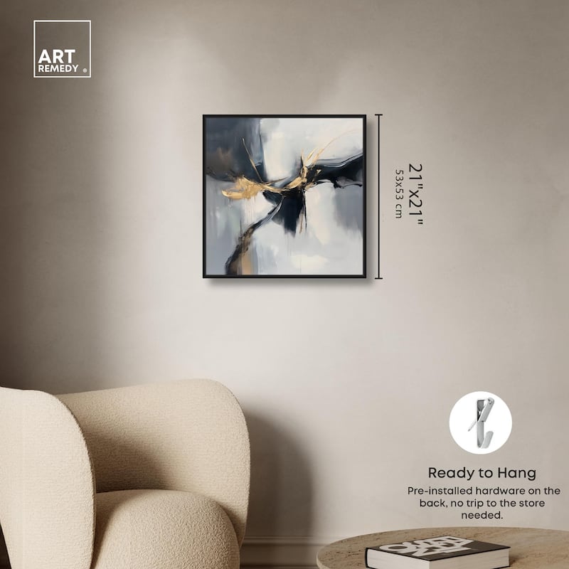 Golden Fissure I Canvas by Art Remedy