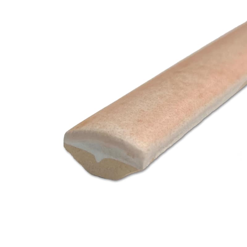 Merola Tile Coco Demi-Bullnose Matte Orchard Pink 1/2" x 7-7/8" Ceramic Wall Trim - (1 Tile)
