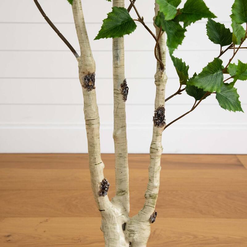 Birch Artificial Potted Tree - 6' - Green