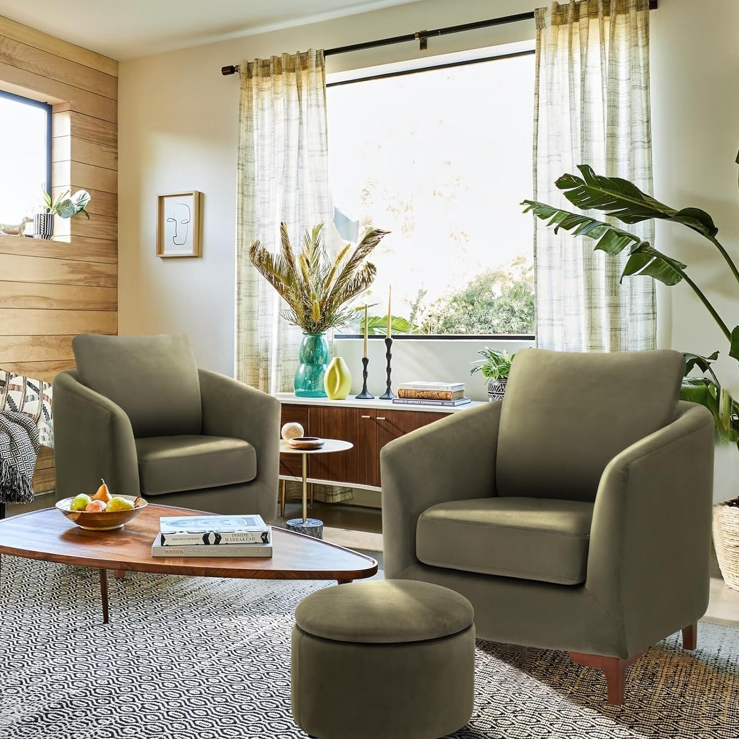 Sherpa arm chair top