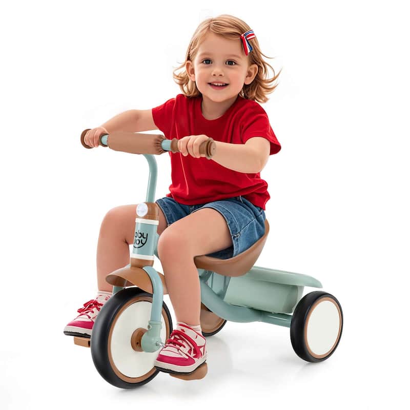 Babyjoy Kids Tricycle Toddler Trike with Adjustable Seat & Storage - See Details