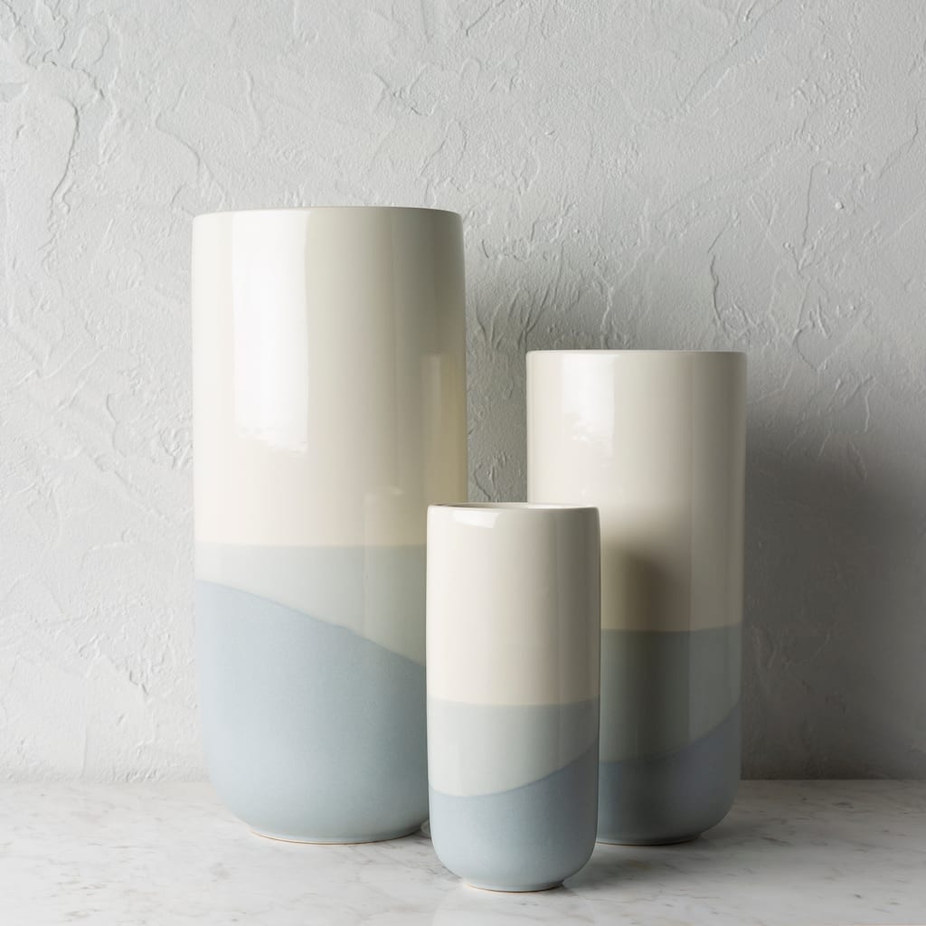 Aiye Modern Ceramic Outdoor Safe Vase Set (3 Pieces)