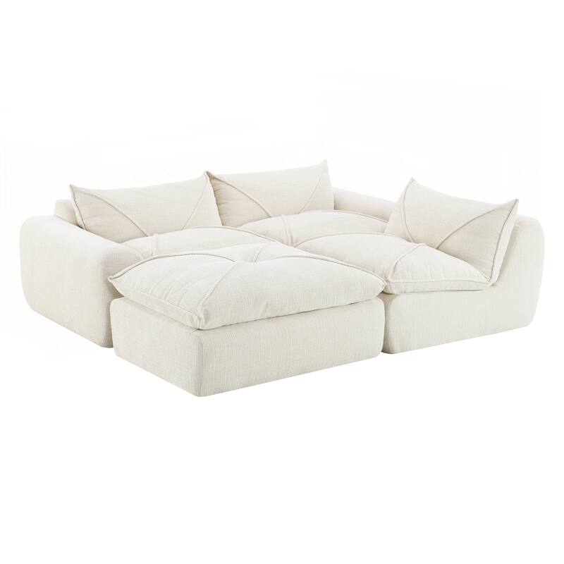 116 Inch Fully Compressed Sofa with High Density Foam