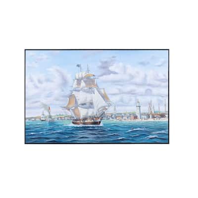 Whaler 'Lexington' Leaving Nantucket - Canvas Painting