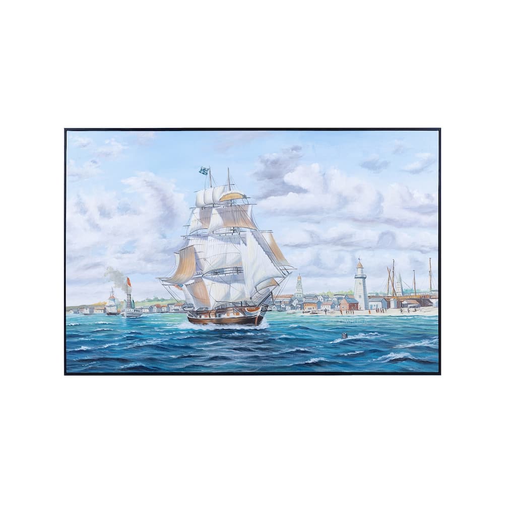 Whaler 'Lexington' Leaving Nantucket - Canvas Painting