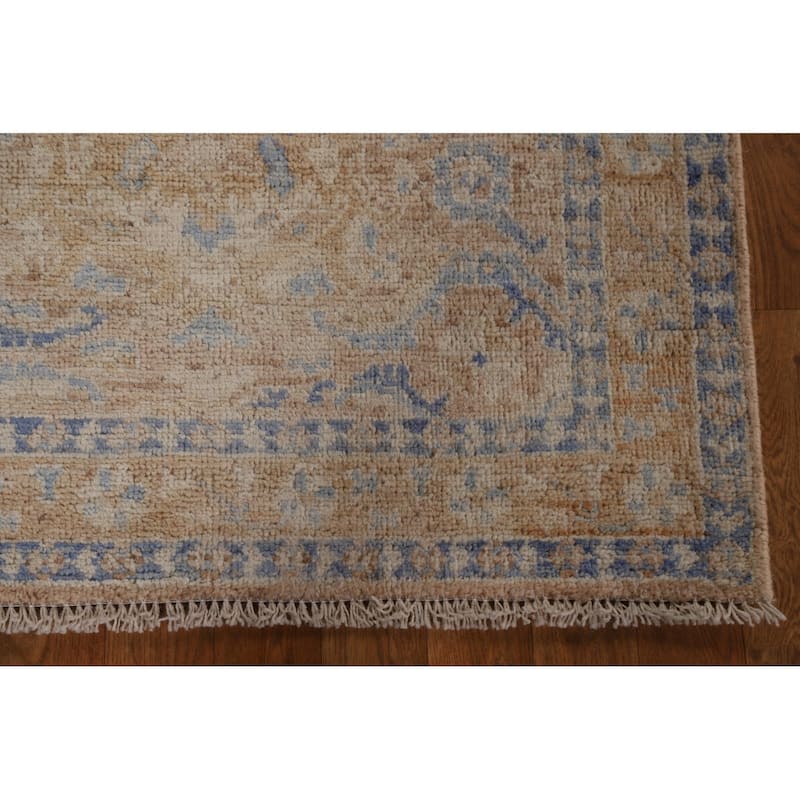Muted Oushak Oriental Area Accent Rug Hand-Knotted Wool Carpet - 2'11" x 3'10"