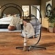 preview thumbnail 4 of 7, Sturdy and Weather-Resistant Hanging Egg Chair with Stand
