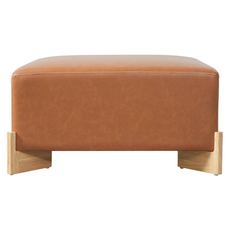 Christopher Knight Home - Arden Modern Upholstered Ottoman with Wooden Legs