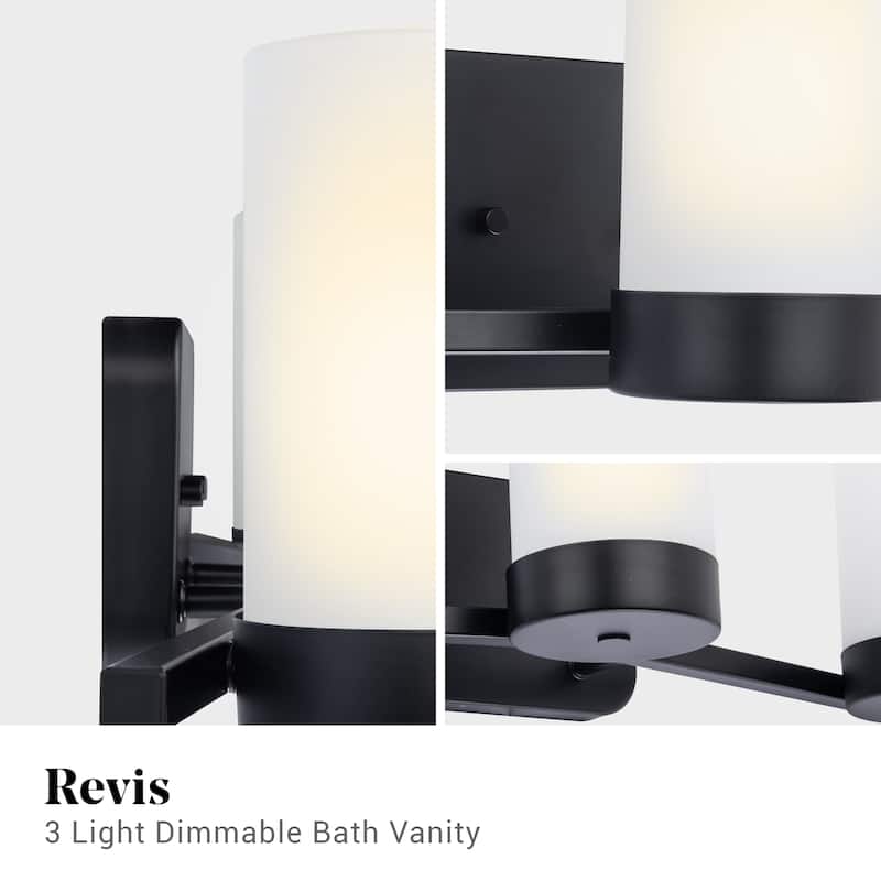 Brio Lighting Revis 3 - Light Dimmable Bathroom Vanity Light