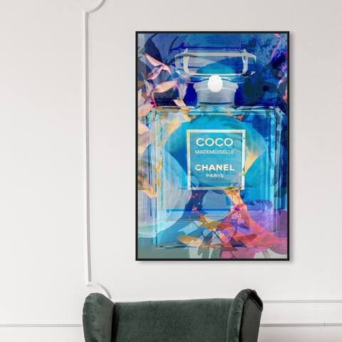 Oliver Gal 'Circe Perfume' Fashion and Glam Wall Art Framed Canvas Print Perfumes - Blue, Gold